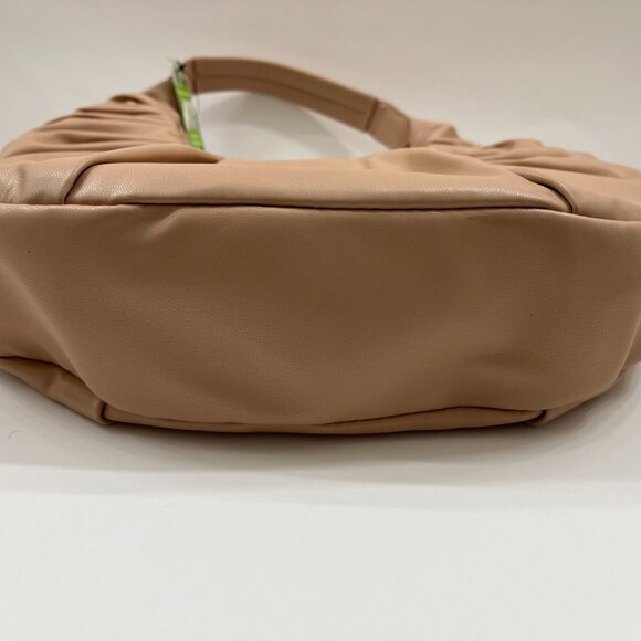 Badgley Mischka - Pleats Shoulder Bag - Pink/Peach Vegan Leather - NWT - Picture 10 of 12